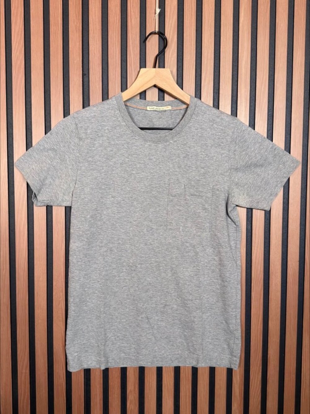 Nudie Jeans T Shirt XS Men’s Short Sleeve Gray Pocket Tee Kurk Worker Tee